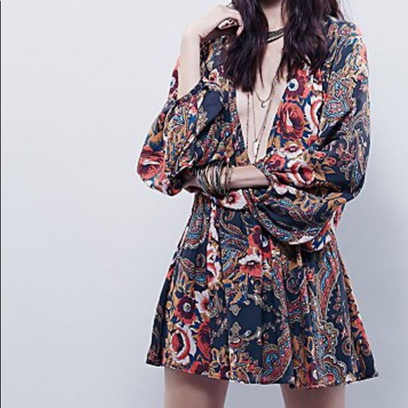Free People High Plains Printed Dress **SOLD** - Picture 1 of 7